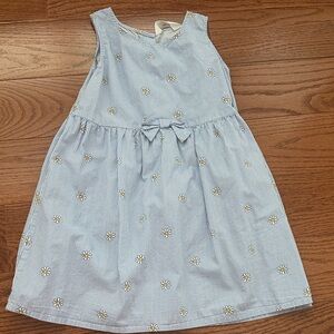 H&M Light Blue Striped Daisy Sundress with Waist Bow 7